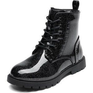 Dream Pairs Boys Girls Black Side Zipper Combat Thermoplastic Elastomers Boot